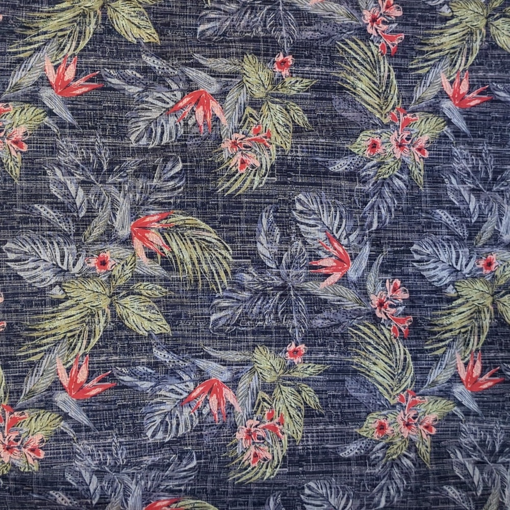 NWT IZOD SALTWATER Men's XL Blue Tropical Short Sleeve Shirt - Picture 10 of 11